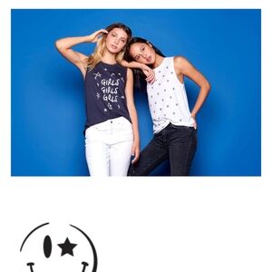 2/$20South Parade Girls Tank XS Elevated Basic Modal Pima Cotton Graphic Top